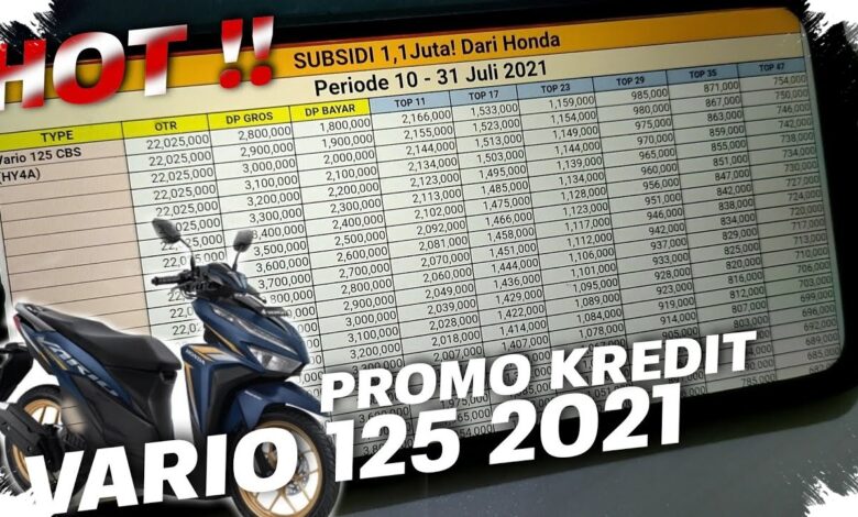 Cicilan Honda Vario 125 Mulai Rp1,2 Jutaan, DP Rendah Belum Tentu Ringan