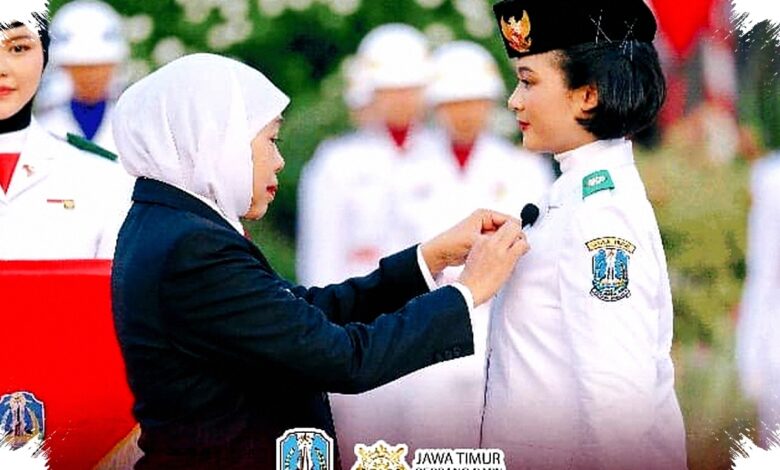76 Pelajar Jatim Resmi Jadi Paskibraka, Khofifah Titipkan Semangat NKRI