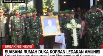 Suasana Haru Rumah Duka Kolonel Antonius Korban Ledakan